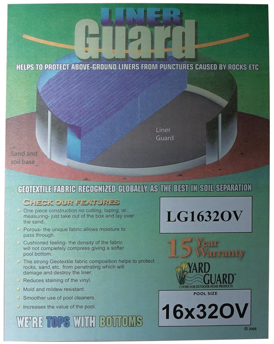 16' x 32' Oval Premium Floor Padding | LG1632OV