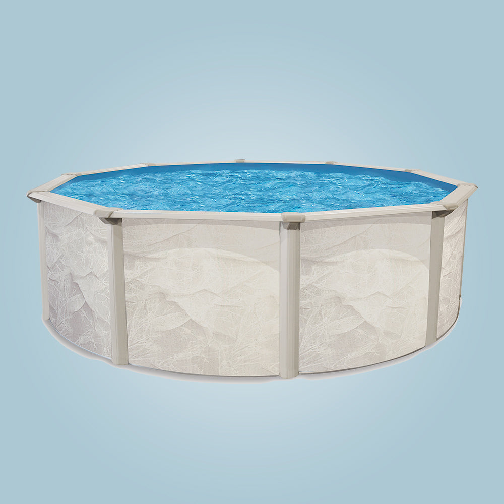 12' Round Boulder Pool Package, 48" Wall | WTECH1248