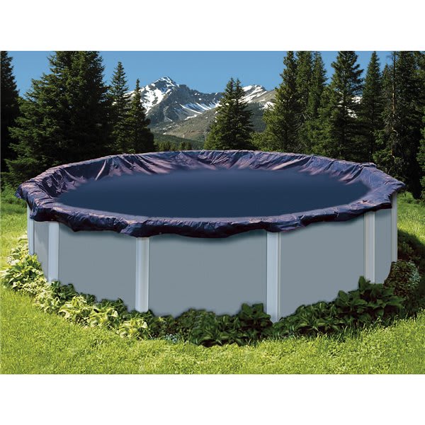 Swimline Deluxe 12' Round Winter Cover, 4' Overlap, Blue/Black | PCO816