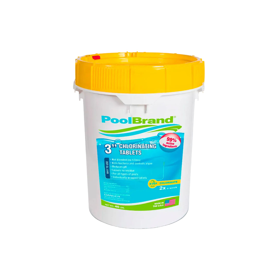 PoolBrand 3" Chlorine Tablets, 25 lb Pail | 12002133